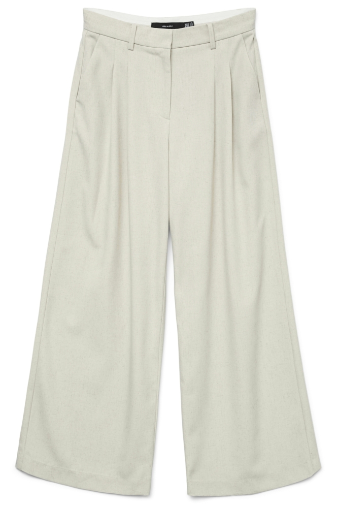 VMMIKELA MW WIDE PANTS 10330003 Birch/MELANGE AS